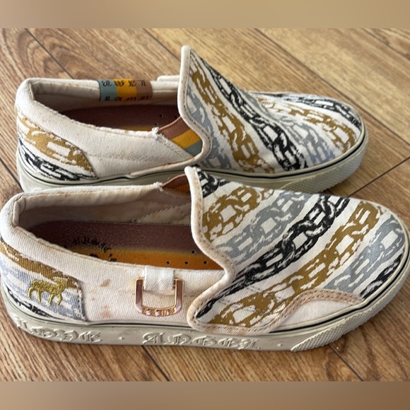 ✨🆕RARE!BN!L.A.M.B X Royal Elastics Canvas Slip On Canvas OX Chain Sneakers 6.5! - Picture 6 of 7